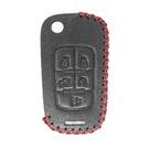 Leather Case For Chevrolet Flip Remote Key 5 Buttons | MK3 -| thumbnail