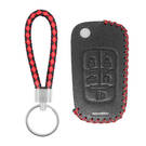 Funda de cuero para llave remota Chevrolet Flip 5 botones