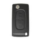 Guscio chiave telecomando Citroen Peugeot 307 2 pulsanti lama HU83