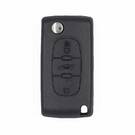 Peugeot 407 408 0523 Model Flip Remote Key 3 Buttons 433MHz ASK PCF7941A Transponder VA2 Blade