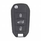 Peugeot Flip Remote Key 3 Düğmeli Orijinal Kabuklu 433MHz AES Transponder