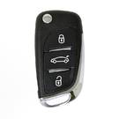 Peugeot Flip Remote Key Shell Chrome 3 кнопки с модифицированным держателем батареи