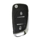 Peugeot Flip Remote Key Shell Chrome 2 Кнопка с модифицированным держателем батареи