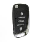 Peugeot Flip Remote Shell Chrome 3 бутон с държач за батерия