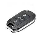 New Peugeot 301 508 Citroen C-Elysee C4-Cactus Flip Remote Key  433 MHz 3 Buttons - MK3 Remotes | Emirates Keys -| thumbnail