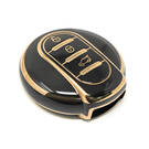 nueva cubierta de alta calidad nano del mercado de accesorios para mini cooper llave remota 3 botones color negro | Claves de los Emiratos -| thumbnail