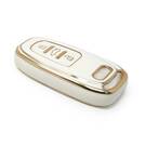 New Aftermarket Nano  High Quality Cover For Audi Smart Key 3 Buttons White Color| Emirates Keys -| thumbnail
