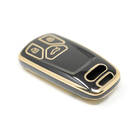 New Aftermarket Nano  High Quality Cover For Audi TT A4 A5 Q7 SQ7 Smart Key 3 Buttons Black Color | Emirates Keys -| thumbnail