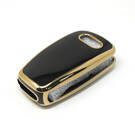 New Aftermarket Nano High Quality Cover For Audi Flip Remote Key 3 Buttons Black Color | Emirates Keys -| thumbnail