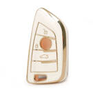 Нано крышка высокого качества для цвета белизны кнопок удаленного ключа 3 БМВ ФЭМ