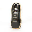 Nano High Quality Cover For Porsche Remote Key 3 Buttons Black Color