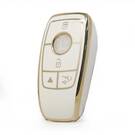 Nano High Quality Cover For Mercedes Benz E Series Remote Key 4 Buttons White Color
