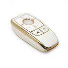غطاء نانو عالي الجودة جديد لما بعد البيع لسيارة Mercedes Benz E Series Remote Key 4 أزرار لون أبيض | الإمارات للمفاتيح -| thumbnail