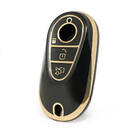 Nano High Quality Cover For Mercedes Benz S Class Remote Key 3 Buttons Black Color