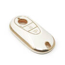 nueva cubierta de alta calidad nano del mercado de accesorios para mercedes benz s clase llave remota 3 botones color blanco | Claves de los Emiratos -| thumbnail