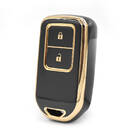 Nano High Quality Cover For Honda Remote Key 2 Buttons Black Color