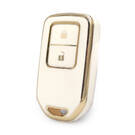 Nano High Quality Cover For Honda Remote Key 2 Buttons White Color