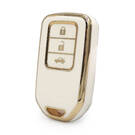 Nano High Quality Cover For Honda HR-V Remote Key 3 Buttons White Color