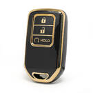 Nano High Quality Cover For Honda Remote Key 3 Buttons Auto Start Black Color