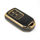 New Aftermarket Nano High Quality Cover For Honda Remote Key 3 Buttons Auto Start Black Color | Emirates Keys -| thumbnail