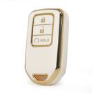 Cubierta Nano de alta calidad para Honda Remote Key 3 botones Auto Start Color blanco