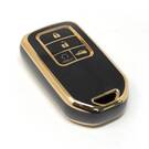 New Aftermarket Nano Cobertura de Alta Qualidade Para Honda Remote Key 4 Botões Cor Preta | Chaves dos Emirados -| thumbnail