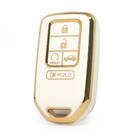 Nano High Quality Cover For Honda Remote Key 4+1 Buttons White Color