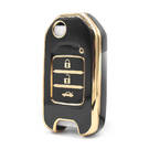 Nano High Quality Cover For Honda Flip Remote Key 3 Buttons Black Color