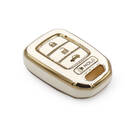 غطاء نانو جديد عالي الجودة لما بعد البيع لهوندا CR-V مفتاح ريموت 3 + 1 أزرار لون أبيض | الإمارات للمفاتيح -| thumbnail
