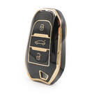 Nano High Quality Cover For Peugeot Citroen DS Remote Key 3 Buttons Black Color