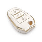غطاء نانو جديد عالي الجودة لما بعد البيع لسيارة بيجو سيتروين DS مفتاح بعيد 3 أزرار لون أبيض | الإمارات للمفاتيح -| thumbnail