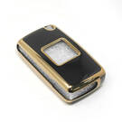New Aftermarket Nano High Quality Cover For Peugeot Flip Remote Key 3 Buttons Black Color | Emirates Keys -| thumbnail