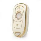 Funda Nano Alta Calidad Para Buick Remote Key 3+1 Botones Color Blanco