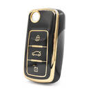 Nano High Quality Cover For Volkswagen Remote Key 3 Buttons Black Color