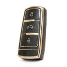 Nano High Quality Cover For Volkswagen Passat Remote Key 3 Buttons Black Color