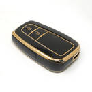 New Aftermarket Nano High Quality Cover For Toyota Prius C-RH Prado Remote Key 2 Buttons Black Color | Emirates Keys -| thumbnail