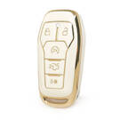 Нано-крышка высокого качества для кнопок дистанционного ключа 4+1 Ford Explorer белого цвета