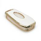 New Aftermarket Nano High Quality Cover For Ford Fusion Flip Remote Key 3 Buttons White Color | Emirates Keys -| thumbnail