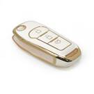 Nueva cubierta de alta calidad Nano del mercado de accesorios para Ford Fusion Flip Remote Key 3 botones Color blanco | Claves de los Emiratos -| thumbnail