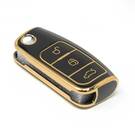 New Aftermarket Nano  High Quality Cover For Ford Focus Flip Remote Key 3 Buttons Black Color | Emirates Keys -| thumbnail