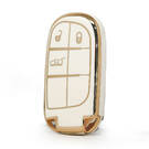 Nano High Quality Cover For Jeep Remote Key 3 Buttons White Color
