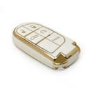 New Aftermarket Nano High Quality Cover For Jeep Remote Key 4+1 Buttons White Color | Emirates Keys -| thumbnail