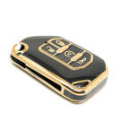 New Aftermarket Nano High Quality Cover For Jeep Flip Remote Key 3+1 Buttons Black Color | Emirates Keys -| thumbnail