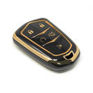 Nueva cubierta de alta calidad Nano del mercado de accesorios para la llave remota de Cadillac 4 + 1 botones Color negro | Claves de los Emiratos -| thumbnail