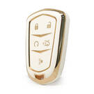 Nano High Quality Cover For Cadillac Remote Key 4+1 Buttons White Color