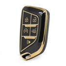 Nano High Quality Cover For Cadillac CTS Remote Key 4+1 Buttons Black Color