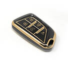 nueva cubierta de alta calidad nano del mercado de accesorios para cadillac cts llave remota 4 + 1 botones color negro | Claves de los Emiratos -| thumbnail
