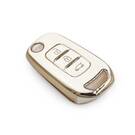 New Aftermarket Nano High Quality Cover For Renault Dacia Remote Key 3 Buttons White Color | Emirates Keys -| thumbnail