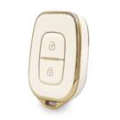 Nano High Quality Cover For Renault Dacia Remote Key 2 Buttons White Color