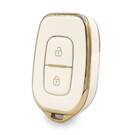 Housse Nano Haute Qualité Pour Renault Dacia Remote Key 2 Boutons Couleur Blanche